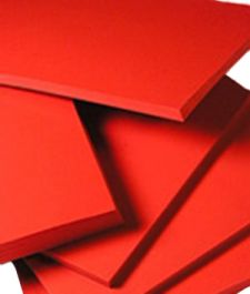 Rubber, Silicone Sheet, Red, 300mm x 300mm